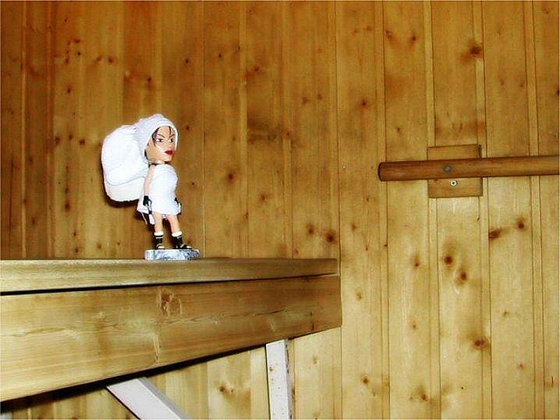 Lara in a Sauna in Finland